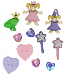 5812 Набор декоративных пуговиц "Dress It Up" Маленька принцесса - интернет магазин Стелла Арт
