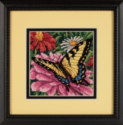 Набор для вышивания Dimensions 07232 Набор для вышивания Butterfly on Zinnia Бабочка