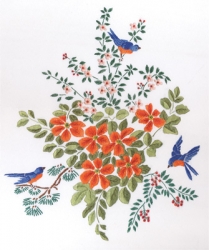 Набор для вышивания Panna Ц-1308 Набор для вышивания Цветы и птицы