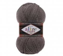 Alize Lanagold fine 240 коричневый меланж - интернет магазин Стелла Арт