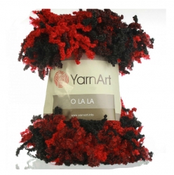 YarnArt O la la 557 чёрный красный фиолетовый 1 упаковка - интернет магазин Стелла Арт