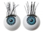 ДЦ-00006147 ТР-10 Глазки клеевые круглые с ресницами 10 мм (голубой), 10 шт в упаковке - интернет магазин Стелла Арт