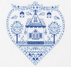 Набор для вышивания Panna СО-1402 Набор для вышивания Синее сердечко