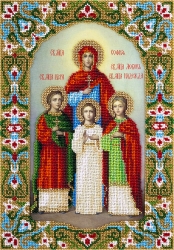 Набор для вышивания Panna ЦМ-1807 Набор для вышивания Икона Святых мучениц Веры, Надежды, Любови и матери их Софии
