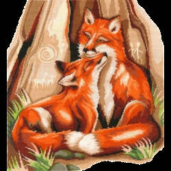 Nitex А-0008 Набор для вышивания Огненные лисы