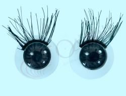 ДЦ-00001912 ТР-12 Глазки клеевые круглые с ресницами 12 мм (серый) 10 шт в упаковке - интернет магазин Стелла Арт