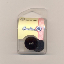 Hemline 04.056.32.02 Пуговицы "Shell", 32 мм, 3 штуки в упаковке, цвет черный