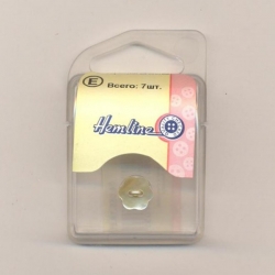 Hemline 04.055.18.51 Пуговицы "Shell", 11 мм, 6 штук в упаковке, цвет натуральный