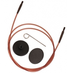 KnitPro 31292 Набор: коричневый тросик 28 см (50 см), заглушки и кабельный ключик