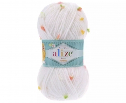 Alize Baby Flower 5408 белый - интернет магазин Стелла Арт