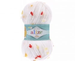 Alize Baby Flower 5459 белый - интернет магазин Стелла Арт