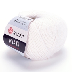 YarnArt Milano 851 белый - интернет магазин Стелла Арт