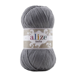 Alize Bella 100 цвет 87 угольно-серый - интернет магазин Стелла Арт
