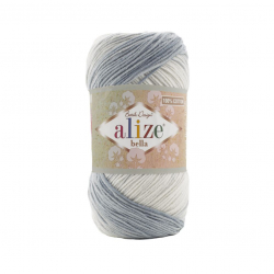Alize Bella batik 100 2905 белый серый