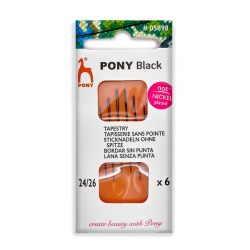 Pony 05898   Black Tapestry, 24-26, 6  -    