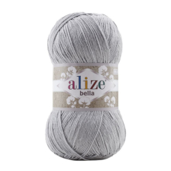 Alize Bella 100 цвет 21 серый - интернет магазин Стелла Арт