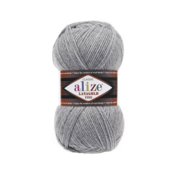 Alize Lanagold fine 21 серый меланж - интернет магазин Стелла Арт