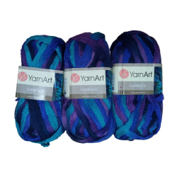 YarnArt Flamenco 276 синий фиолетовый 1 упаковка - интернет магазин Стелла Арт