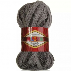 Alize Dantela wool 1491 серый с черным- 1 упаковка - интернет магазин Стелла Арт