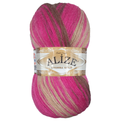 Alize Angora gold batik 7157 ярко-розовый серый Alize Angora gold batik 7157 ярко-розовый серый