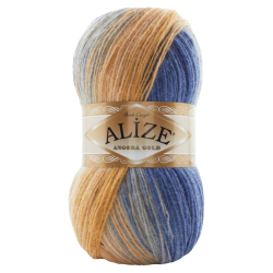 Alize Angora gold batik 7914 желтый синий Alize Angora gold batik 7914 желтый синий
