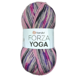 YarnArt Forza Yoga 2505 сиреневый розовый черный - интернет магазин Стелла Арт