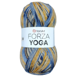 YarnArt Forza Yoga 2506 оранжевый синий - интернет магазин Стелла Арт