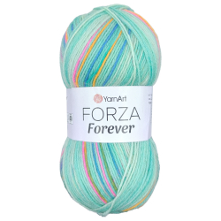 YarnArt Forza Forever 2708 мята малиновый оранжевый - интернет магазин Стелла Арт