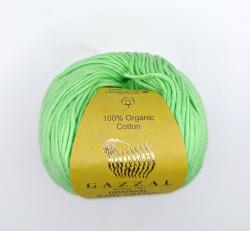 Gazzal Organic baby cotton 421 яркий салат - интернет магазин Стелла Арт