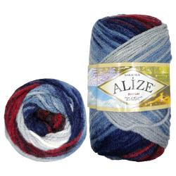 Alize Burcum batik 2978 красный синий