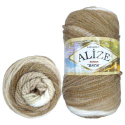 Alize Burcum batik 8054 бежевый белый