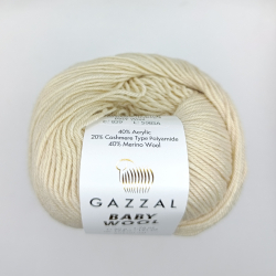 Gazzal Baby wool 839 бежево-молочный - интернет магазин Стелла Арт