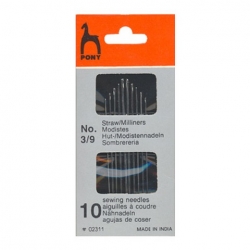 Pony 02311 Иглы для наметки швейные ручные Straws в конверте "Простое ушко" №3-9, 10 шт - интернет магазин Стелла Арт