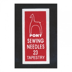 Pony 05161 Иглы ручные для гобеленовых и трикотажных тканей Tapestry "Золотое ушко" в пакете 25 шт. размер 23 - интернет магазин Стелла Арт