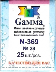 Gamma N-369 Иглы ручные гобеленовые №28, 25 шт - интернет магазин Стелла Арт