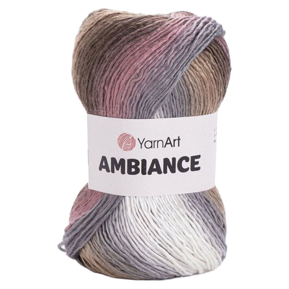 YarnArt Ambiance 168 белый серый бежевый