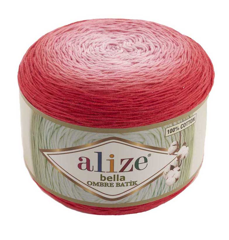 Alize Bella Ombre batik 7404 красный