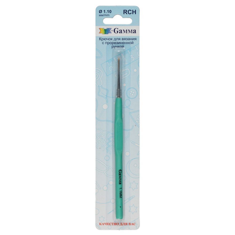 Gamma RCH Крючок для вязания с прорезиненной ручкой №1.1