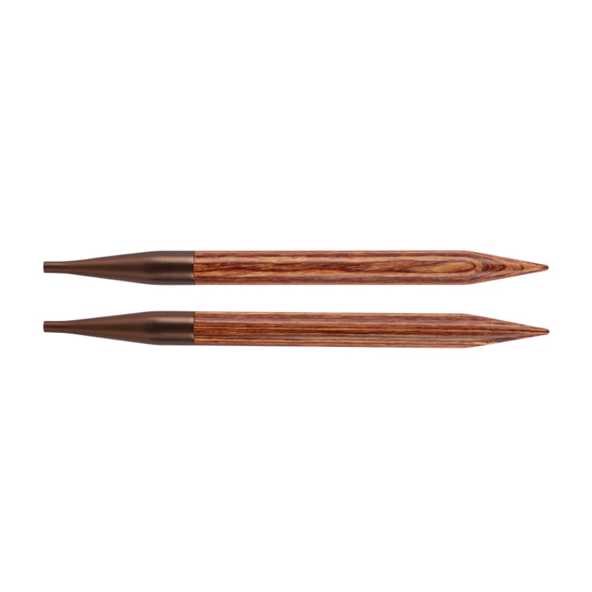KnitPro 31234 Спицы съёмные деревянные укороченные Ginger для длины тросика 20 см №10