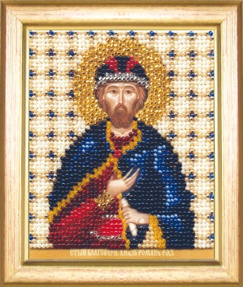  Чарівна Мить Б-1166 Набор для вышивки бисером "Икона святой благоверный князь Роман"