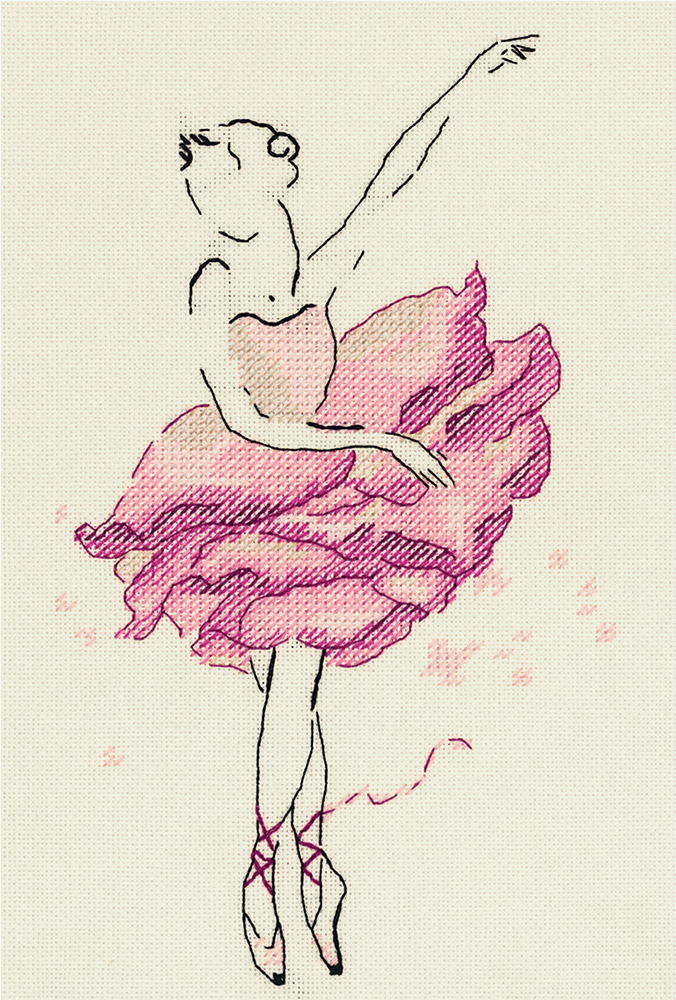 Panna C-7072 Набор для вышивания Балерина. Роза
