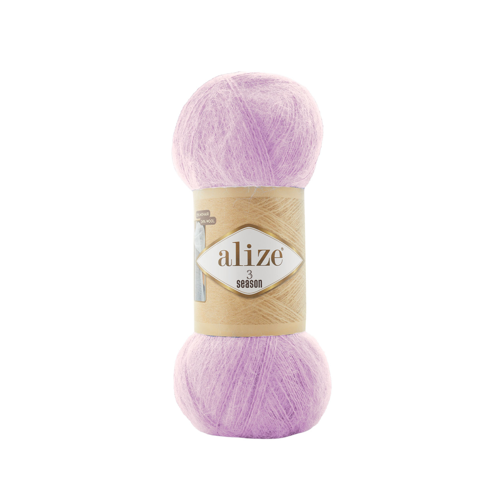 Alize Mohair 3 season 27 лиловый