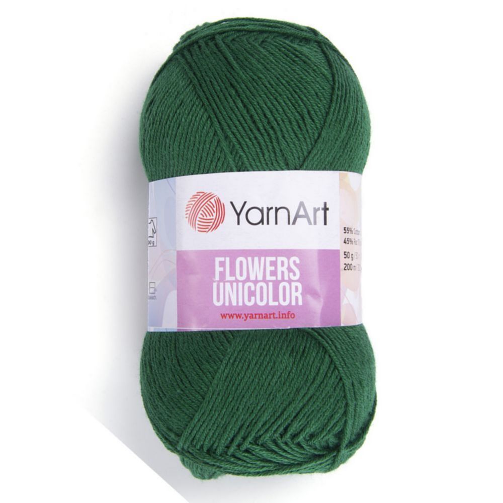 YarnArt Flowers Unicolor 758 зеленый