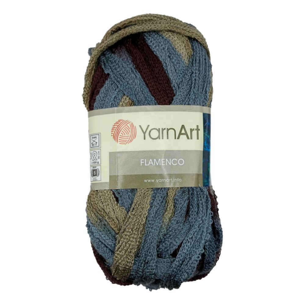 YarnArt Flamenco 283 бежевый коричневый голубой 1 упаковка