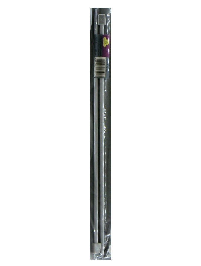 Рукоделие RSP Спицы для вязания прямые металлические с покрытием 35 см №6