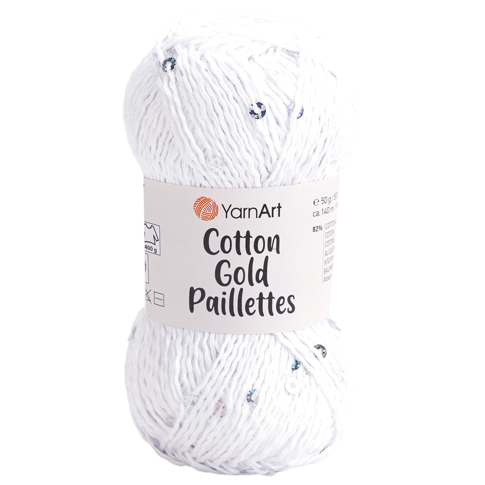 YarnArt Cotton Gold Paillettes 7102 