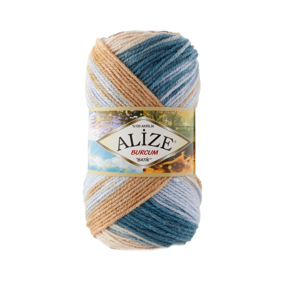Alize Burcum batik 7648 голубой бежевый