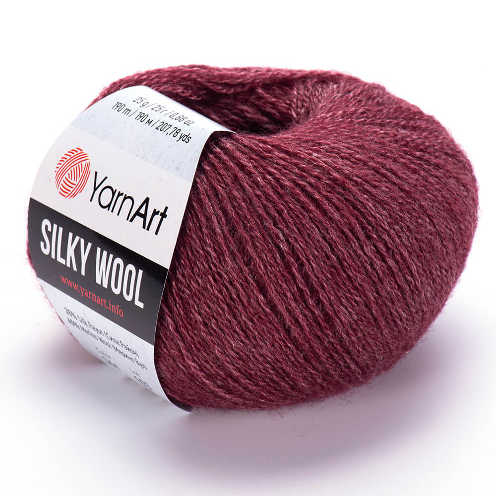 YarnArt Silky wool 344 бордовый