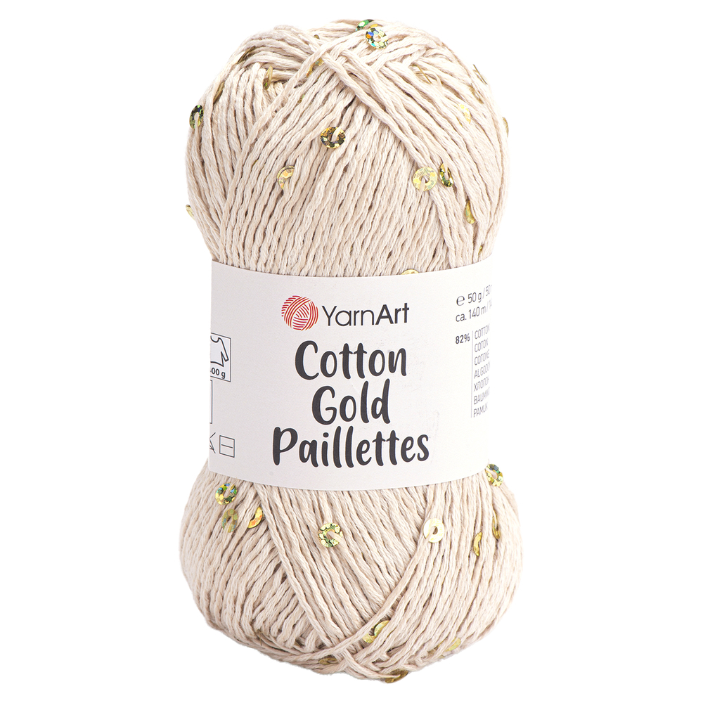 YarnArt Cotton Gold Paillettes 7104 