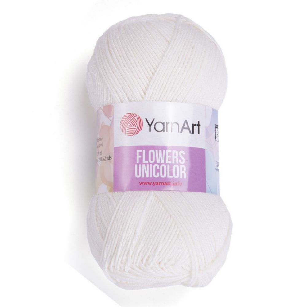 YarnArt Flowers Unicolor 730 белый